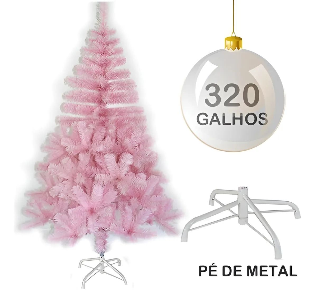 ARVORE NATAL 1,50M ROSA 320G